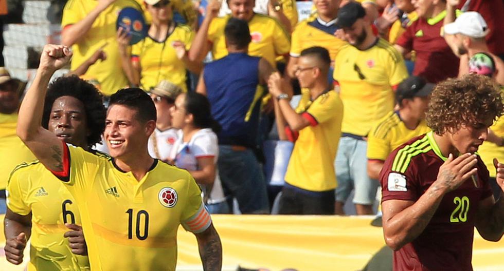 Colombia no tuvo inconvenientes para superar a Venezuela por las Eliminatorias 2018. (Foto: EFE)