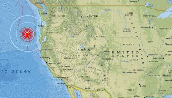Estados Unidos: Fuerte sismo de magnitud 6,2 sacude la costa de Oregon. (Foto: Captura)