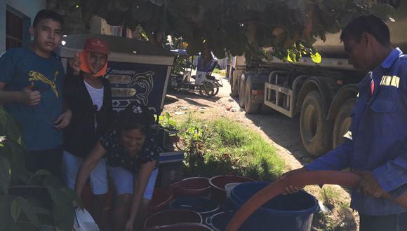 Otass y Emapab implementan acciones de contingencia para atender con el reparto de agua potable a los pobladores de 10 localidades situadas en Bagua. (Foto: Otass)