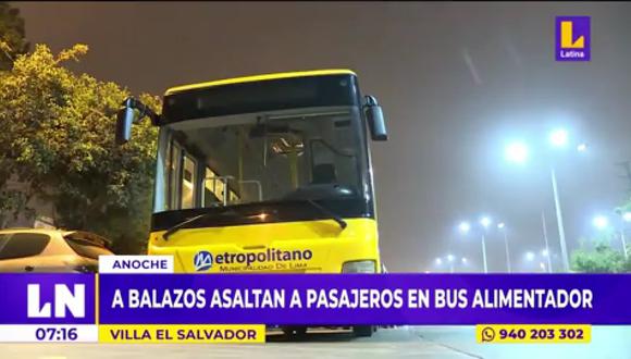 A balazos asaltan a pasajeros en bus alimentador del Metropolitano. (Foto: Latina)