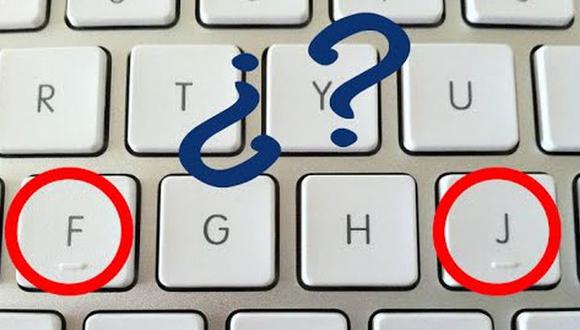 ¿Por qué tienen un relieve las letras F y J en el teclado?