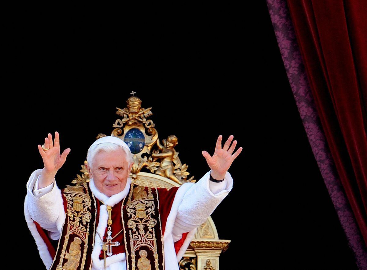 In this file photo taken on December 25, 2011, Pope Benedict XVI delivers the blessing 