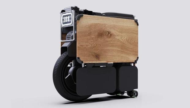 The Tatamel scooter has a range of 50 km, a maximum speed of 40 km / h and when folded it is 70 cm high.  (Diffusion)