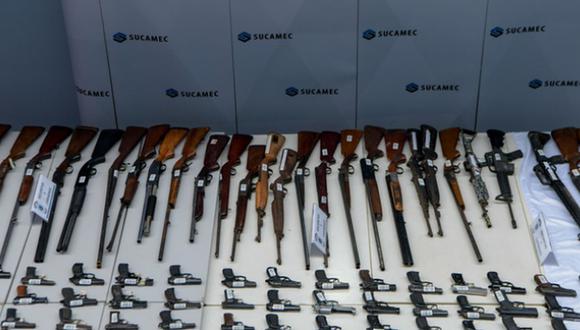 Sucamec recuperó casi mil armas de fuego en los últimos 30 días a nivel nacional. (Foto: Mininter)