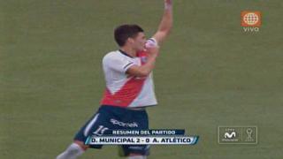 Municipal venció 2-0 a Alianza Atlético y es líder del Apertura