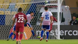 Paraguay vs. Qatar:Rodrigo Rojas trató de evitar un gol, se enredó con la red y salió lesionado | VIDEO