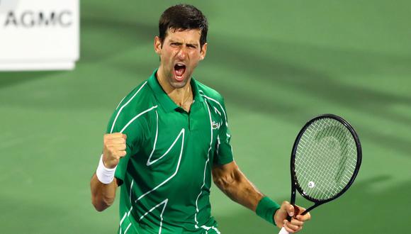 Novak Djokovic, se impuso al griego Stefanos Tsitsipas y conquistó el torneo de Dubái. (Foto: REUTERS/Ahmed Jadallah)