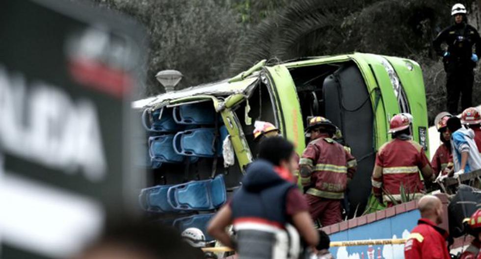 Con la muerte de Enith Borjas Olórtegui, se elevó a 10 el número de fallecidos a causa del accidente del bus turístico en el cerro San Cristóbal. (Foto: Andina)