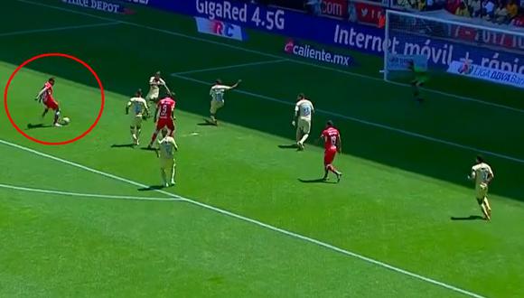 América vs. Toluca EN VIVO: Mancuello marcó el 1-0 con este contundente remate cruzado | VIDEO. (Foto: Captura de pantalla)