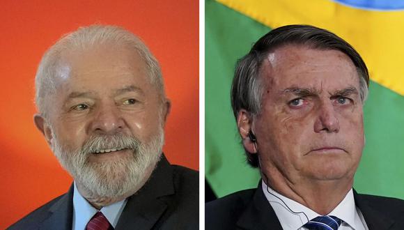 El expresidente de Brasil, Luiz Inácio Lula da Silva (izq) y el actual presidente Jair Bolsonaro. (Fotos AP).