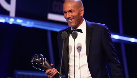 Zinedine Zidane consiguió el premio The Best al mejor entrenador de la temporada. Su última campaña con el Real Madrid fue sensacional. Destacó la obtención de la Champions League. (Foto: AFP)