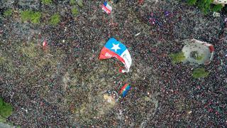 Las impresionantes fotos aéreas de “La marcha más grande de Chile”