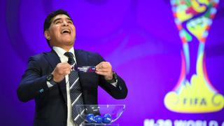 Maradona destaca entre las figuras del sorteo del Mundial