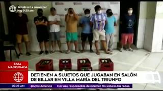 Coronavirus en Perú: detienen a ocho sujetos jugando billar en Villa María del Triunfo 