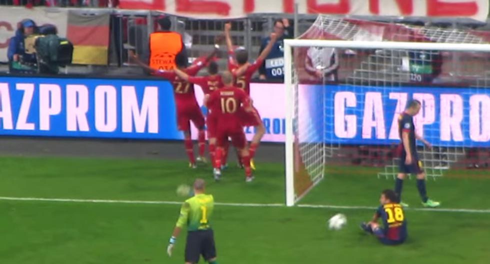 Espectacular celebración del un gol del Bayern Munich en la Champions League. (Video: YouTube)