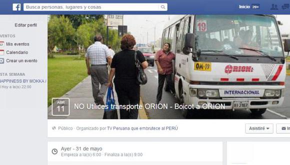 Lanzan campaña en Facebook para no usar coaster de Orión