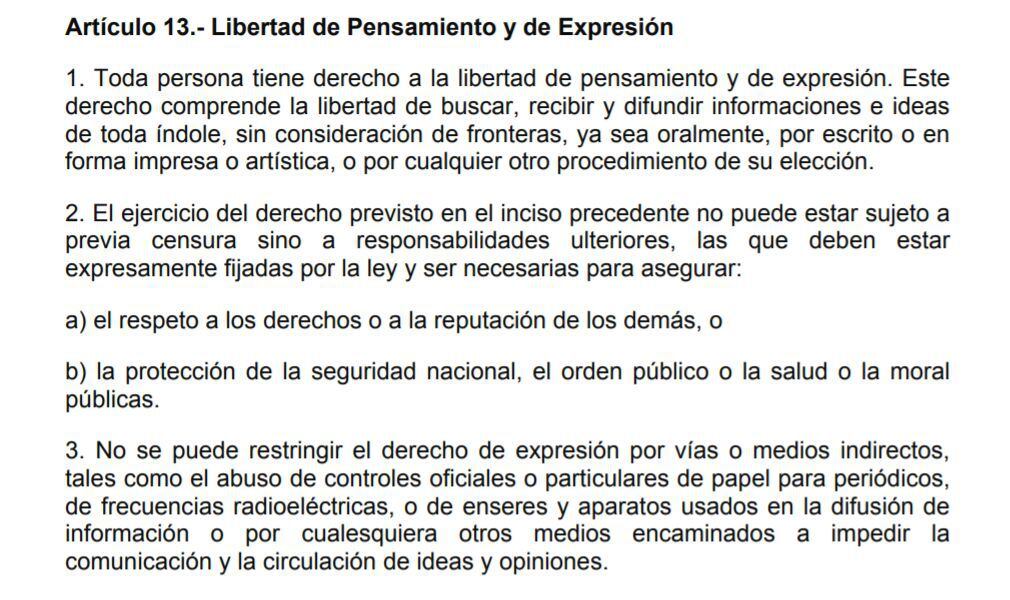 Lo que señala la Convención Americana sobre Derechos Humanos. (Pacto de San José de Costa Rica).