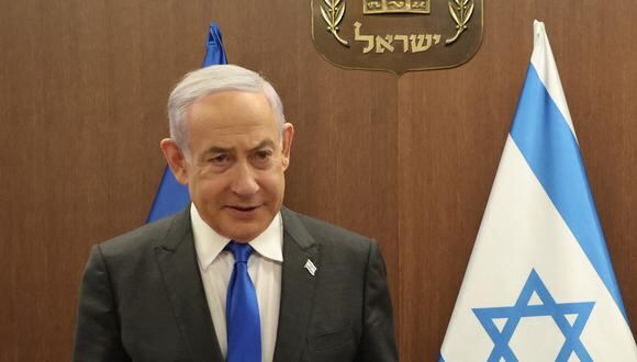 El primer ministro israelí, Benjamin Netanyahu, antes de una reunión en Jerusalén el 5 de febrero de 2024. (Foto de GIL COHEN-MAGEN / POOL / AFP)