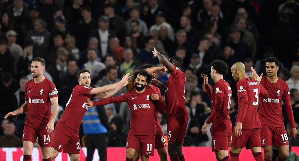 Liverpool no tuvo piedad de Leeds por la jornada 30 de la Premier League. Mira los mejores momentos del partido. | AFP