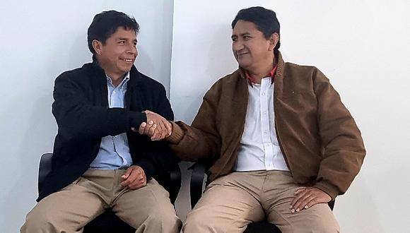 Pedro Castillo y Vladimir Cerrón participarán del I Congreso Nacional en donde se expondrán las metas "irrenunciables" de un eventual gobierno de Perú Libre. (Foto: Twitter Vladimir Cerrón)