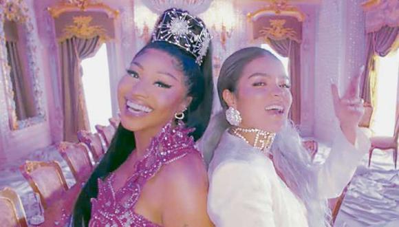 Karol G y Nicki Minaj se llevaron el premio Sencillo del Año en esta edición de los Latin American Music Awards 2021 con su tema “Tusa”. (Captura de pantalla)