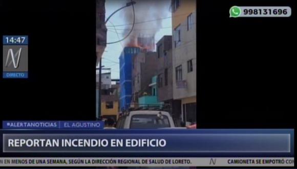 El incendio causa alerta entre los vecinos. (Foto: Captura/Canal N)