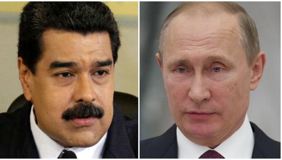 El presidente de Venezuela, Nicol&aacute;s Maduro, y el de Rusia, Vladimir Putin. (Foto: Reuters/AP)