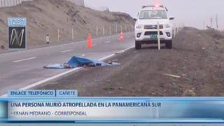 Cañete: una persona muere tras ser atropellada en la Panamericana Sur