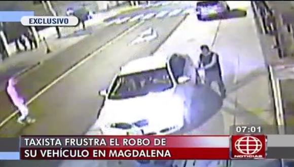 Magdalena: taxista evitó así el robo de su auto [VIDEO]