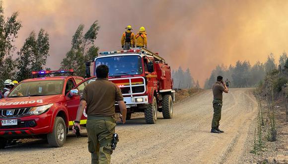 Incendios forestales durante el verano 2023. Foto: Carabineros de Chile