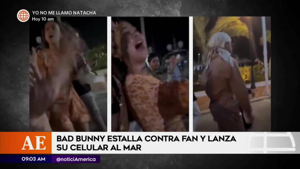 Bad Bunny y sus mejores memes tras tirar el celular de una fan