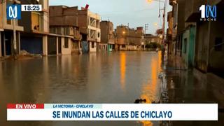 Chiclayo: intensas lluvias inundan calles del distrito de La Victoria | VIDEO