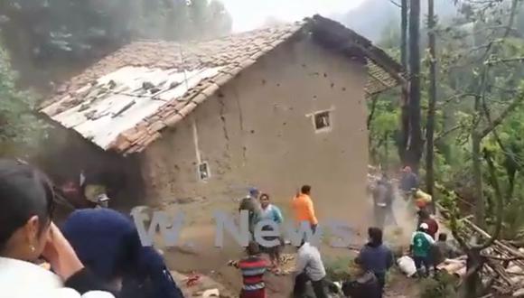 Dos niños mueren tras colapso de vivienda por lluvias en Huamachuco. (Captura:Wamachuko News / Facebook)