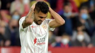 Tecatito Corona, tras el empate del Sevilla: “Hemos tenido mala suerte”