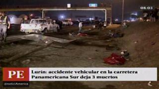 Lurín: accidente en la Panamericana Sur dejó tres muertos