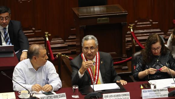 José Luis Lecaros se presentó este martes en la Comisión de Constitución del Congreso (Foto: Rolly Reyna/GEC)