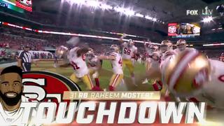 ¡Touchdown para los 49ers! Conexión entre Garoppolo y Mostert para estirar la ventaja en el Super Bowl | VIDEO