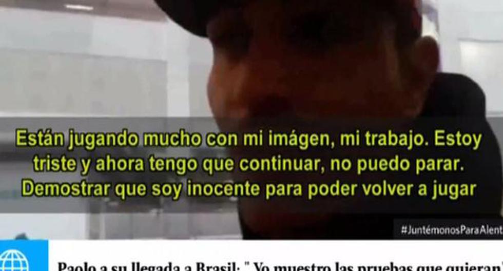 Paolo Guerrero arribó a Río de Janeiro y está dispuesto a mostrar cualquier prueba para mostrar su inocencia | Foto: Captura