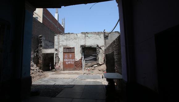 Casa de Barrios Altos, uno de los lugares más vulnerables de Lima ante un posible terremoto. (Foto: El Comercio)