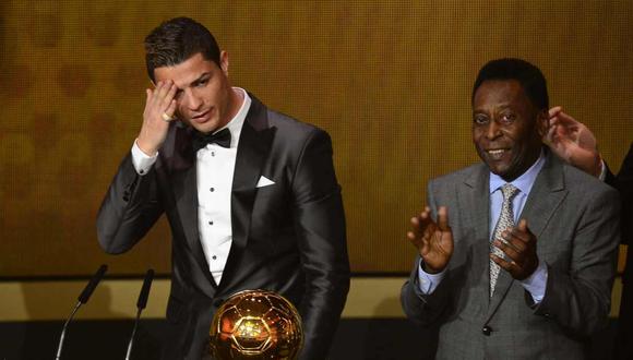 Cristiano Ronaldo superó a Pelé, pero reconoció la trayectoria del brasileño. (Foto: AFP)