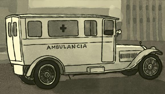 “Cuenta con todos los adelantos modernos, con tarimas firmes adosadas a las paredes del carro”. (Ilustración: Víctor Aguilar Rúa).