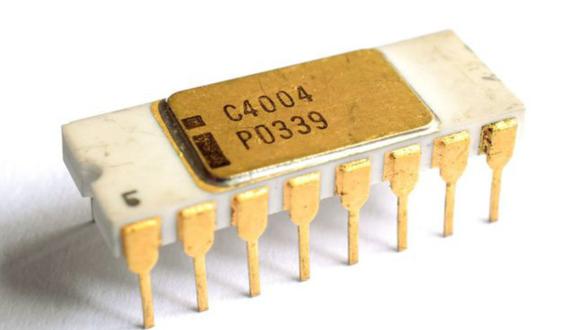 Intel 4004, el primer microprocesador desarrollado por la firma y el primero de toda la historia, cumple 50 años. (Foto: Difusión)