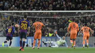 Barcelona vs. Lyon: mira el golazo de Messi a lo Panenka tras polémico penal a Luis Suárez | VIDEO