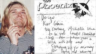 Hallan carta que Kurt Cobain escribió para Courtney Love