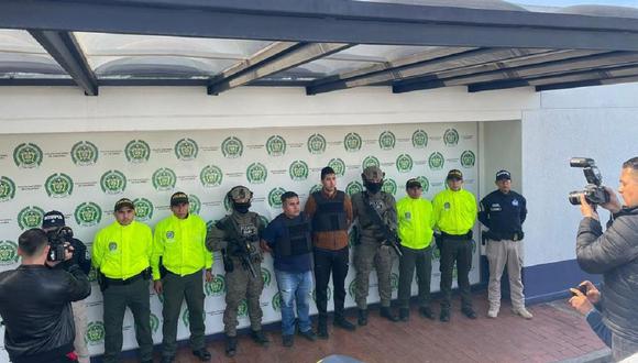 Presuntos integrantes del Cártel de Sinaloa capturados en Colombia, el 22 de marzo de 2023. (Foto de EFE)