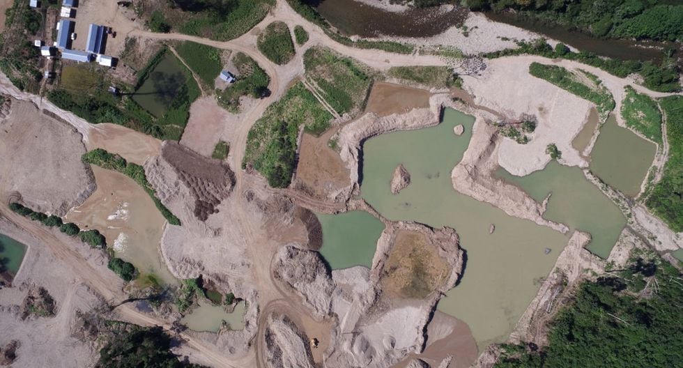 oma aérea con dron del proyecto minero Inca Dorado 2. Foto: ATFFS Puerto Inca.