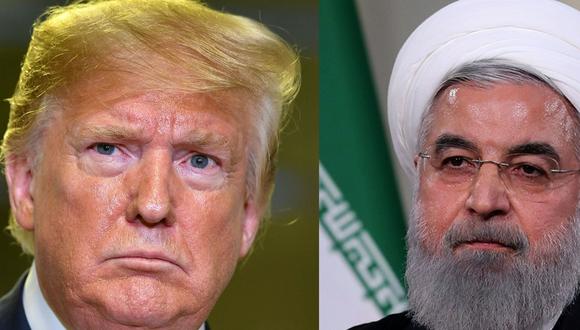 El presidente de Estados Unidos, Donald Trump, y su homólogo de Irán Hassan Rouhani. (AFP).