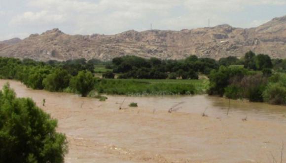 El río Chancay Lambayeque está en alerta roja (foto: Andina)