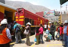 Carretera Central: tren transportará gratis a pasajeros varados