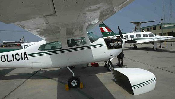 Avioneta de la PNP aterriza de emergencia en Tarapoto